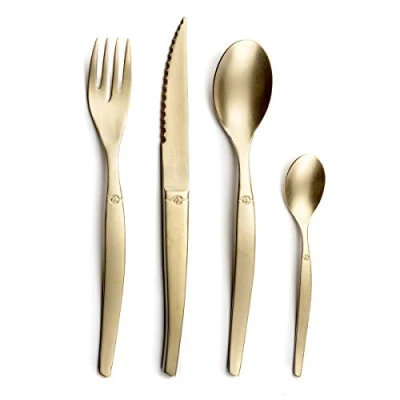 Afbeelding van Lou Laguiole Jet 16 delige Bestekset Stonewash Champagne