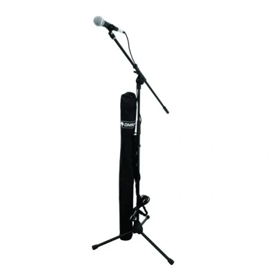 Afbeelding van Omnitronic CMK 10 Microfoonstandaard met Microfoon en 5 meter kabel Draagtas Mircofoonset