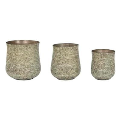Afbeelding van Plantenbakkenset Home ESPRIT Groen Aluminium 44 x 46 cm