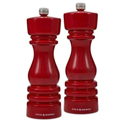 Afbeelding van Cole &amp; Mason London Red Gloss Peper Zoutmolen 18cm