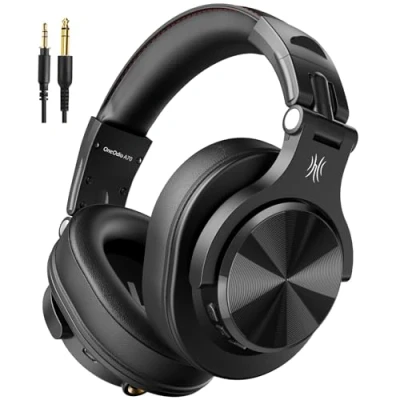 Afbeelding van OneOdio BT5.2 draadloze bluetooth hoofdtelefoon met 72 uur A70, CVC 8.0 ruisonderdrukking, 3 kabels, lichtgewicht comfortabel, opvouwbaar, compatibel muziek delen, telefoon, dj, piano, gitaar