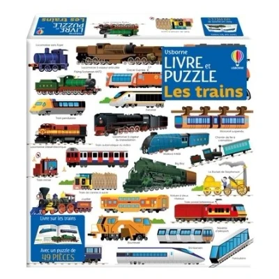 Image de Les trains Coffret livre et puzzle