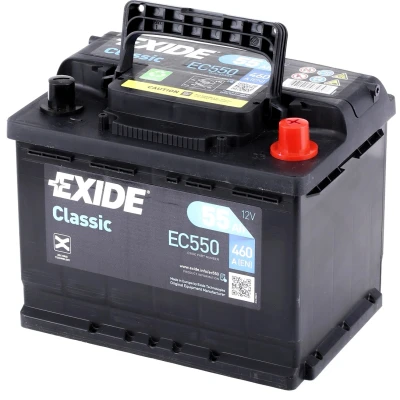 Afbeelding van EXIDE ContiClassic EC550 Accu 12V 55Ah 460A B13 VOLKSWAGEN: Passat B5 GP Estate, Transporter 4 Bus, 5 BMW: 3 Coupe, Saloon