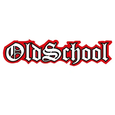 Afbeelding van easydruck24de Oldschool sticker XL zwart rood I kfz_391 20 x 4 cm autosticker motorfiets mofa scooter laptop weerbestendig