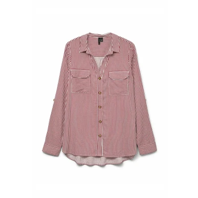 Afbeelding van Vero Moda Blouse Vmbumpy L/s Shirt New Wvn Ga Noos 10275283 Karanda Red Dames Maat XS