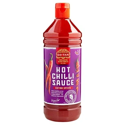 Afbeelding van Go Tan Chilisaus Hot Fles 1 Liter
