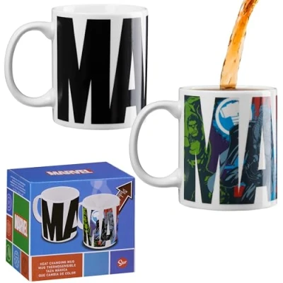 Afbeelding van Marvel Avengers Mok thermobeker 30 cl koffie thee cadeau idee voor heren, jongeren, jongens officieel accessoire