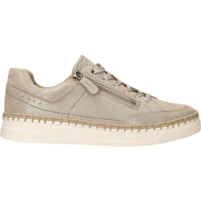Afbeelding van Tamaris Sneakers laag, Dames, Maat: 36, Goudkleur Leer