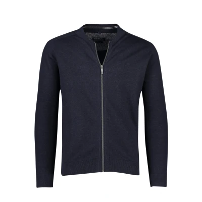 Afbeelding van Casa Moda Vest Zip Navy maat XL Heren met Regular fit Pasvorm Katoen Suitable Herenkleding
