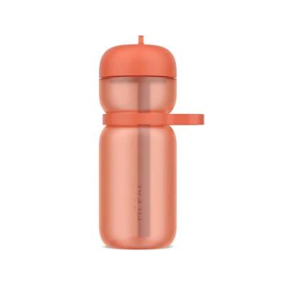 Afbeelding van Mepal Drinkfles Flip Sport 600 ml en drink Lekdicht Draaglus comfortabele grip Vaatwasmachinebestendig Drinkflessen Peach orange