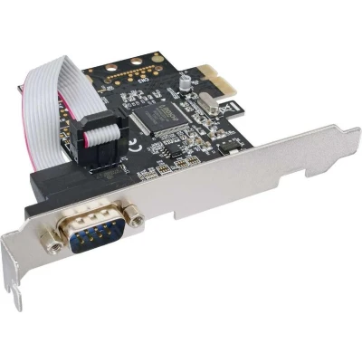 Afbeelding van InLine seriële RS232 PCI Express kaart met 1 9 pins SUB D poort