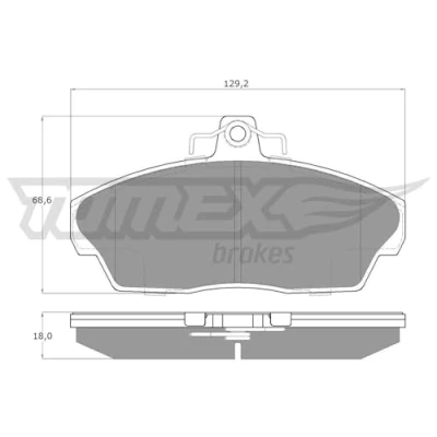 Afbeelding van TOMEX brakes TX 15 40 Remblokkenset Vooras LAND ROVER: Freelander I Off Road Convertible,