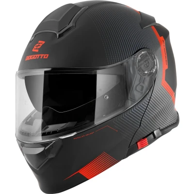 Afbeelding van Bogotto H271 Wayke Mat Zwart Oranje Systeemhelm Maat XL Helm