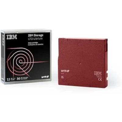 Image de Lenovo LTO Ultrium 8 12 To / 30 étiqueté par code à barres bordeaux