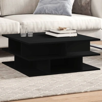 Afbeelding van Salontafel 70x70x29 cm bewerkt hout zwart