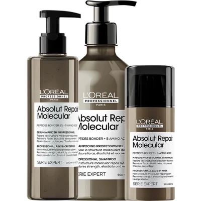 Afbeelding van L`Oreal Professionnel Absolut Repair Molecular Set Schade Herstel 6