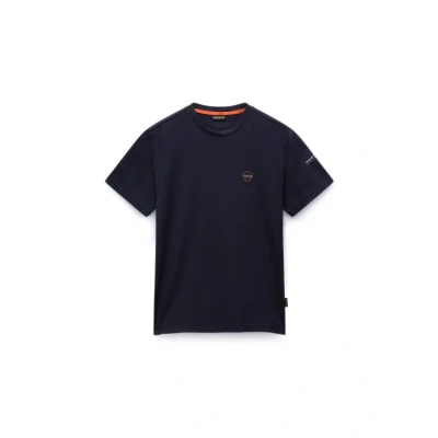 Afbeelding van Napapijri Badge Tshirt basic, Heren, Maat: Large, Blu marine