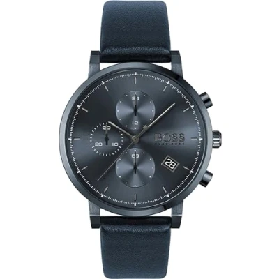 Afbeelding van BOSS Polshorloge voor heren, chronograaf, kwarts, integrity, Blauw, riem