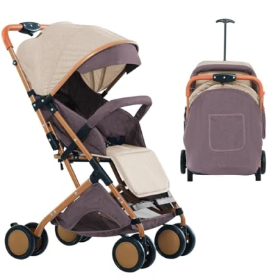 Afbeelding van Driewieler, fiets, babydriewieler schaalbaar tot 25 kg, loopfiets voor oudere kinderen, omkeerbare zitting, grote mand, bekerhouder, vrijloop B kaki
