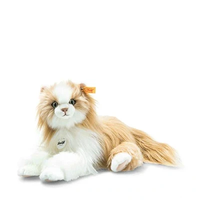 Afbeelding van Steiff Princess kat 30 cm pluche dier voor kinderen zacht en behaaglijk wasbaar (099250), roodblond wit