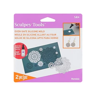 Afbeelding van Polyform Liquid Sculpey Siliconen Bakeable Mold W/Squeegee Mandala