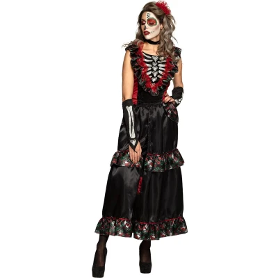 Afbeelding van Boland Kostuum La Muerte (36/38) Volwassenen Day of the dead Halloween verkleedkleding