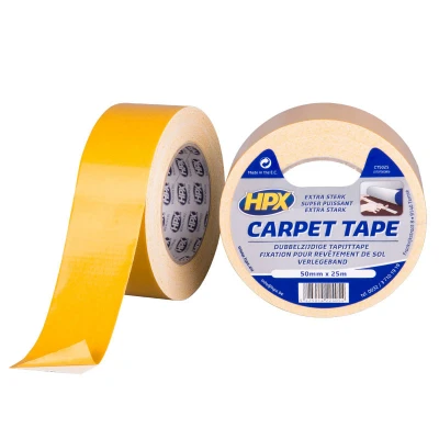 Afbeelding van HPX Dubbelzijdige tapijttape wit 50mm x 25 meter
