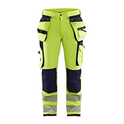 Afbeelding van Blaklader High Vis 4 weg stretch werkbroek 1993 1642 Marine/High Geel C44