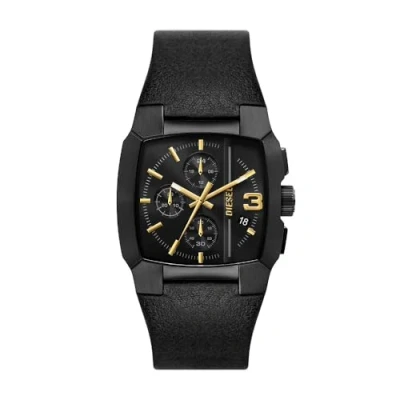 Afbeelding van Diesel Cliffhanger herenhorloge, chronograaf kwartsuurwerk met roestvrijstalen of leren band, Zwart, Klassiek