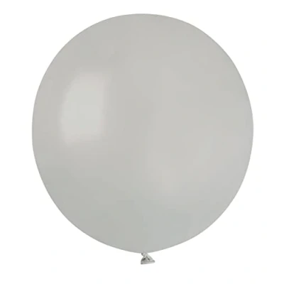 Image de Lot de 25 ballons en latex naturel qualité supérieure G150 (Ø 48 cm / 19 pouces) gris