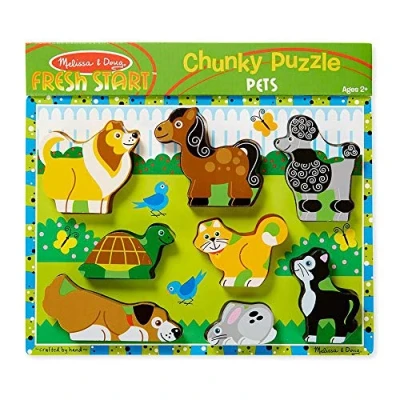 Afbeelding van Melissa &amp; Doug Houten huisdierenpuzzel (8 delig)
