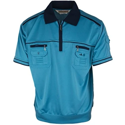 Afbeelding van SOUNON Poloshirt voor heren, maat M tot 5XL, Blauw staal