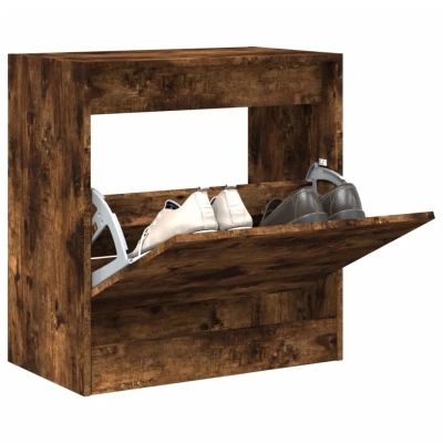 Afbeelding van Schoenenkast 60x34x63,5 cm bewerkt hout gerookt eikenkleurig