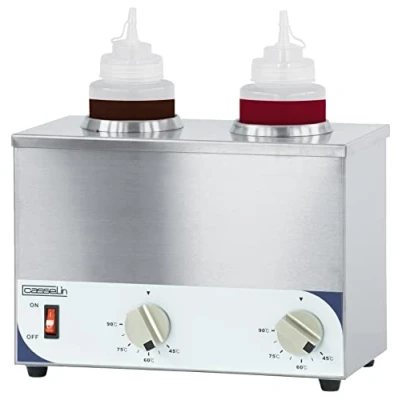 Afbeelding van Casselin® Professionele Sauswarmer Sauzen Warmer Chocolade Flessen 2 x 1 Liter