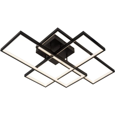 Afbeelding van Lucide LOKERO Plafonnière LED Dimb. CCT 1x60W 2700K/4000K Zwart