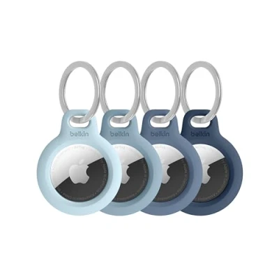 Afbeelding van Belkin Beschermring met metalen clip (AirTag bescherming, krasbestendig accessoire) blauw