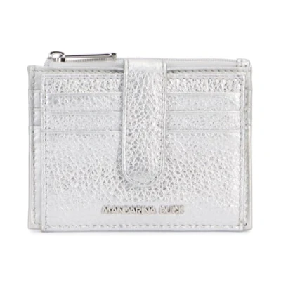 Afbeelding van Mandarina Duck Mellow Metal Wallet, Accessoires de voyage, Portefeuilles pour femme, taille unique, argent, Taglia Unica