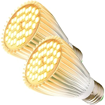 Afbeelding van MILYN Set van 2 led plantenlampen, 40 leds, volledig spectrum, E27, 30 W, voor kamerplanten, hydrocultuur, kas, vetplanten, groenten en bloemen