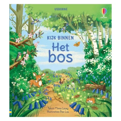 Afbeelding van Uitgeverij usborne flapjesboek kijk binnen het bos