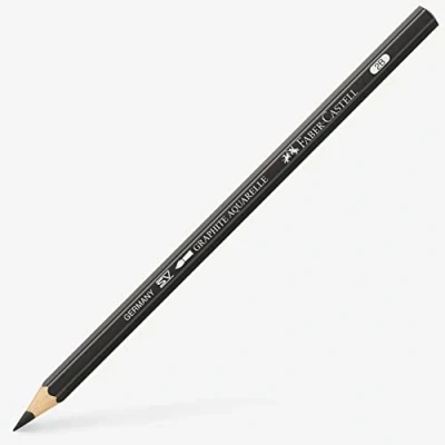 Afbeelding van Potlood Faber Castell Graphite Aquarelle Aquarel Zwart Zeshoekig 2B (6 Stuks)