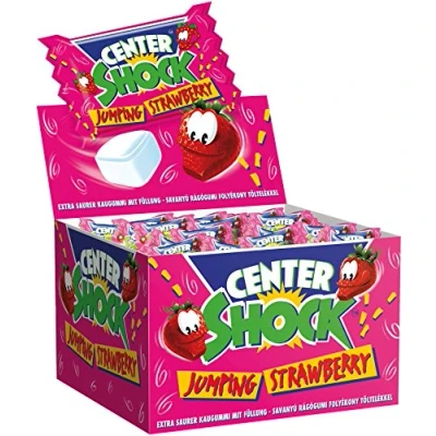 Afbeelding van Center Shock Aardbei Kauwgom 100 Stuks