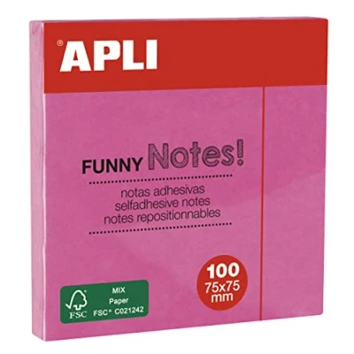 Afbeelding van Apli 11898 kleeffolie, 75 x mm, herbruikbaar, roze