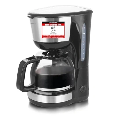 Afbeelding van EMERIO CME 122933 Koffiezetapparaat Zwart, Zilver Capaciteit koppen: 12 Glazen kan, Warmhoudfunctie