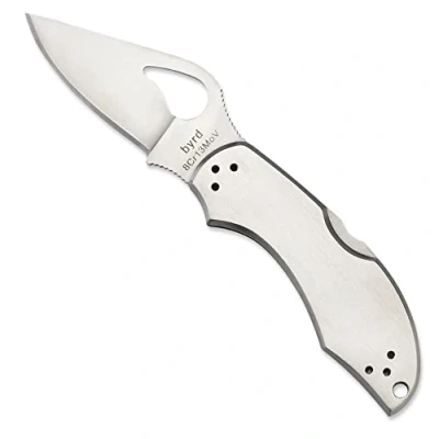 Afbeelding van Spyderco Zakmes Byrd Robin 2 Silver 8Cr13MoV PE