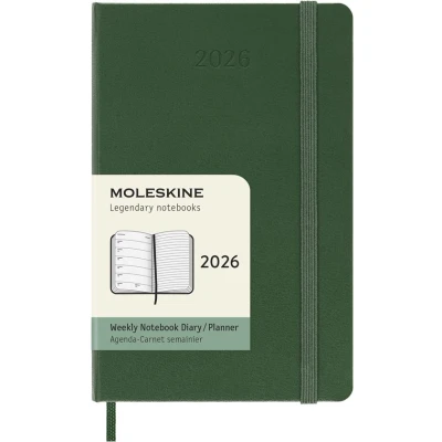 Image de Agenda civil Moleskine 2026 12 mois Semainier Format Poche Dur Vert Myrte