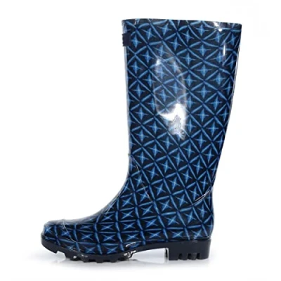 Afbeelding van De Regatta Lady Wenlock Wellington Laarzen Dames Waterdicht Comfortabel Eva Voetbed Marine Blauw