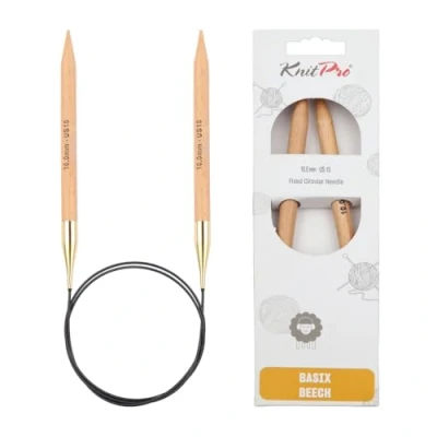 Afbeelding van KnitPro Rondbreinaalden van berk 60 cm x 10 mm