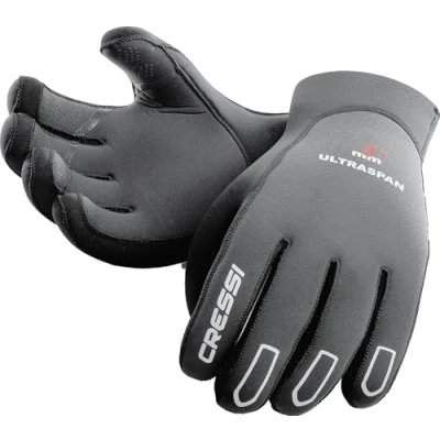 Afbeelding van Cressi Sub S.p.A. Ultraspan herenhandschoenen, zwart/grijs, FR (fabrieksmaat: XL)