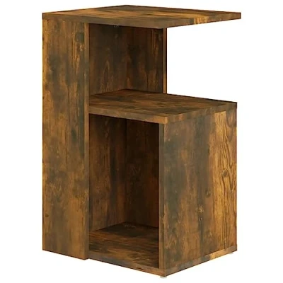 Afbeelding van vidaXL Bijzettafel, gerookt eiken, 36 x 30 56 cm, bewerkt hout