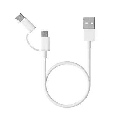 Afbeelding van Kabel USB naar Micro en C Xiaomi SJX01ZM Wit